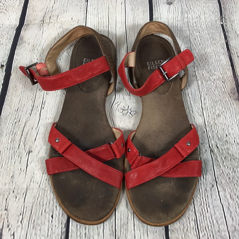 Eileen Fisher Vero Cuoio Sandals Sz 8